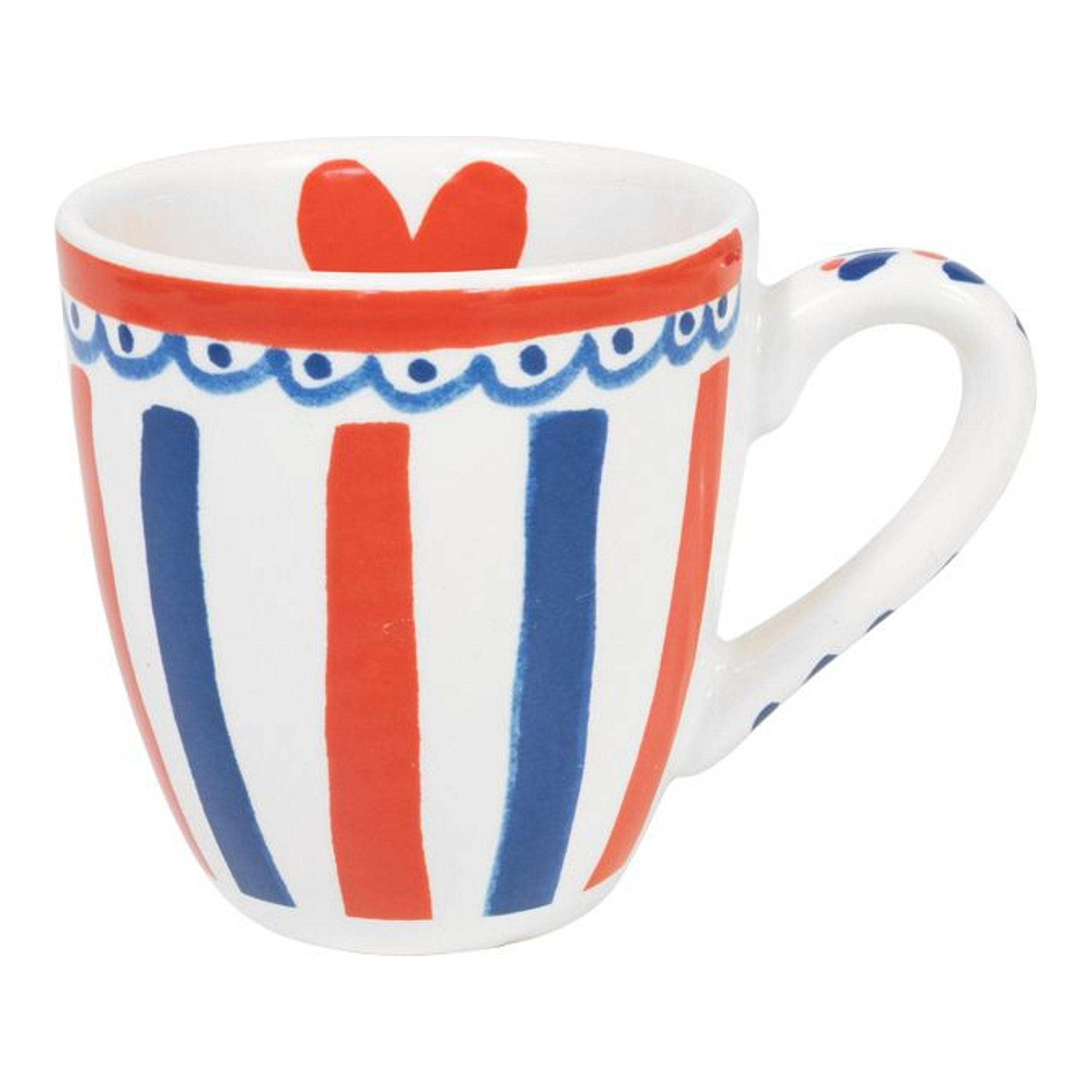 MINI-BECHER Streifen Hollands Glorie in Bunt - 200 ml - Multicolor, Keramik (0.2L) - Blond Amsterdam