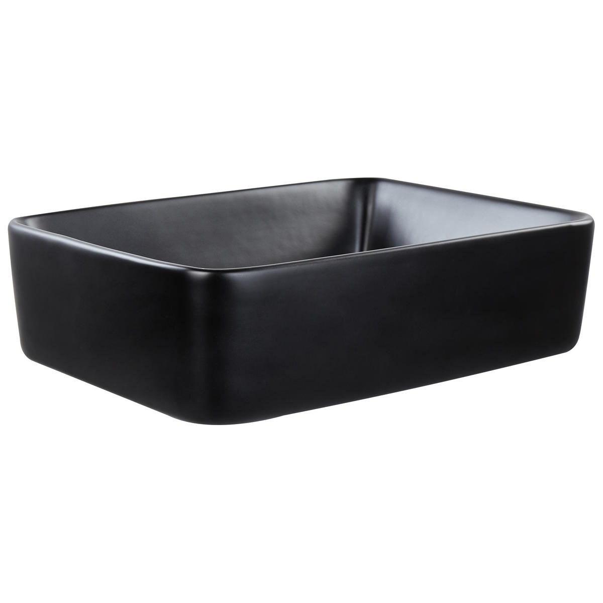 UMYVADLO NA DESKU Černé 49/38 cm Keramika Travesia - černá, keramika (49/14/38cm) - Beliani