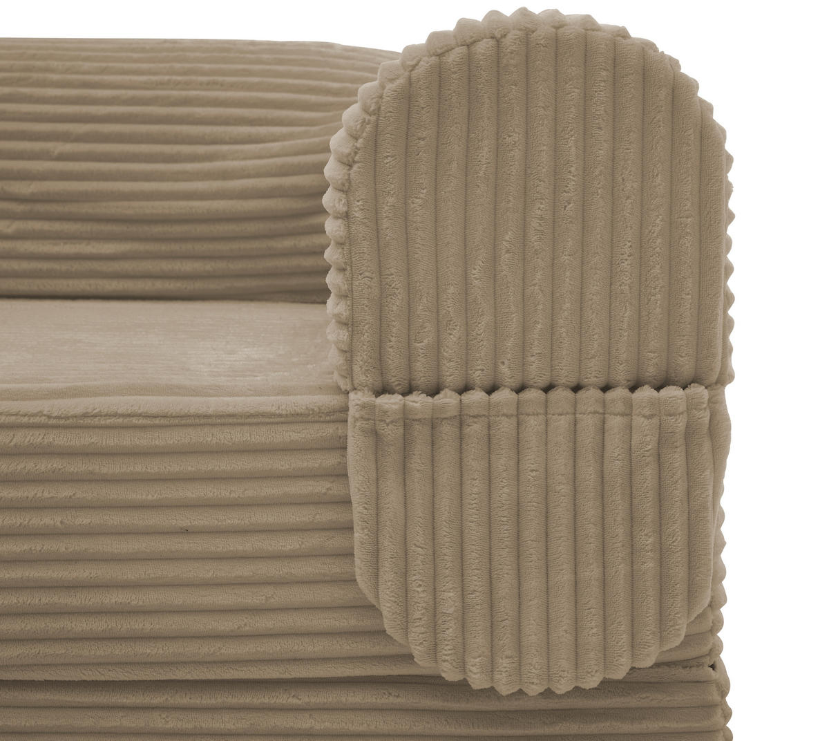 SCHLAFSOFA Cordstoff, 2-in-1 Klappsofa, 2-Sitzer, Sofabett 190×156 cm, Braun - Braun, Textil (190/65/78cm) - LVHOM