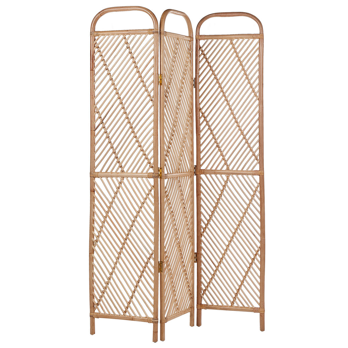SEPARATOR DE CAMERĂ 3 piese maro deschis 106/180 cm Cosenza - bej/culoare naturală, materiale naturale (106/180/3cm) - Beliani