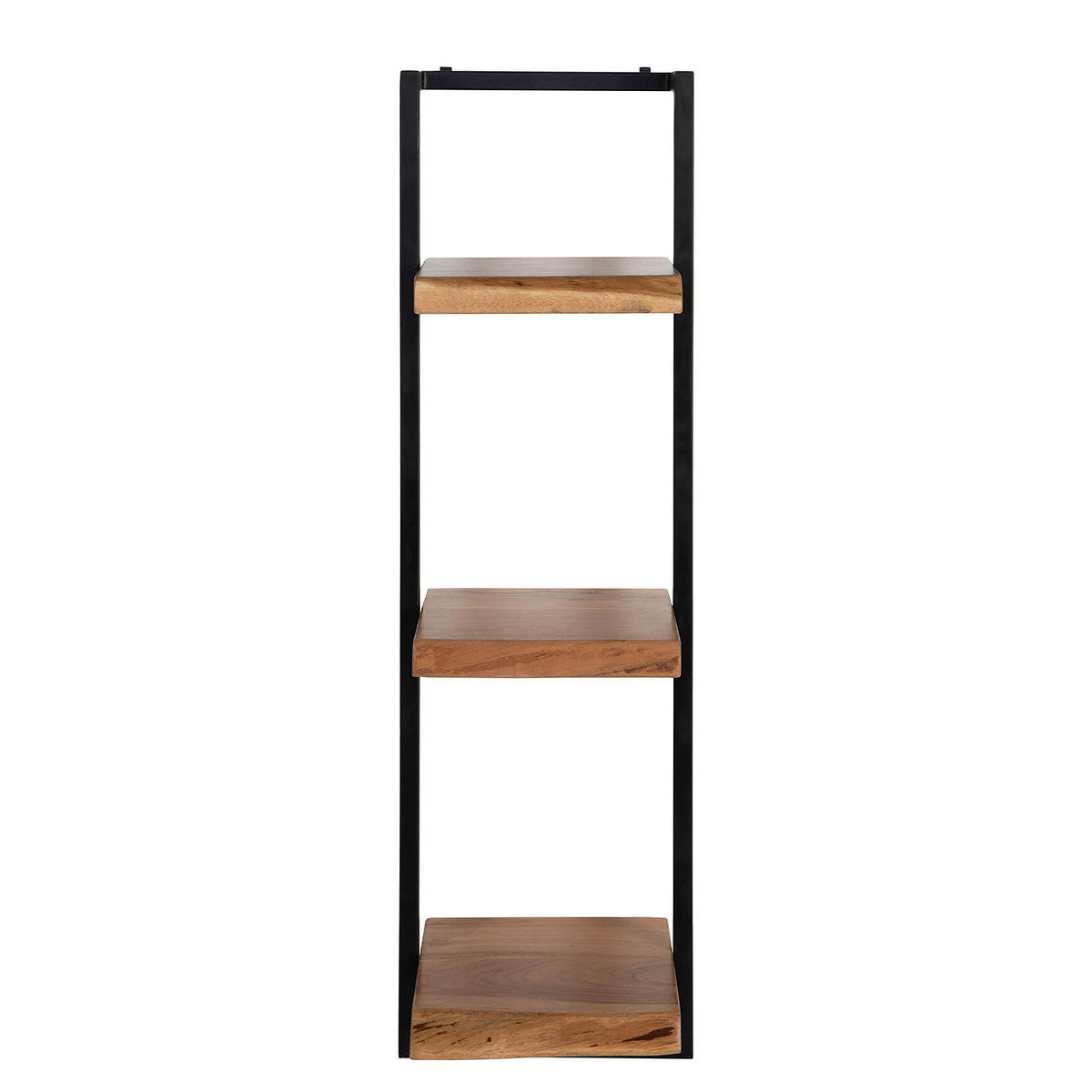 WANDREGAL - Akazie massiv / Metall - Akaziefarben, Holz (30/100/26cm) - home24