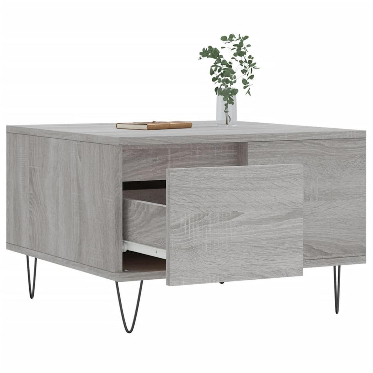 COUCHTISCH Grau Sonoma 55x55x36,5 cm Holzwerkstoff - Grau, Holzwerkstoff (55/55/36.5cm) - furnicato
