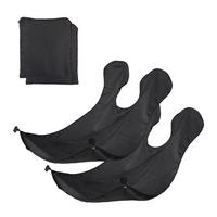 2XBARTSCHÜRZE - Schwarz, Kunststoff/Textil (70/125/0.3cm) - Relaxdays