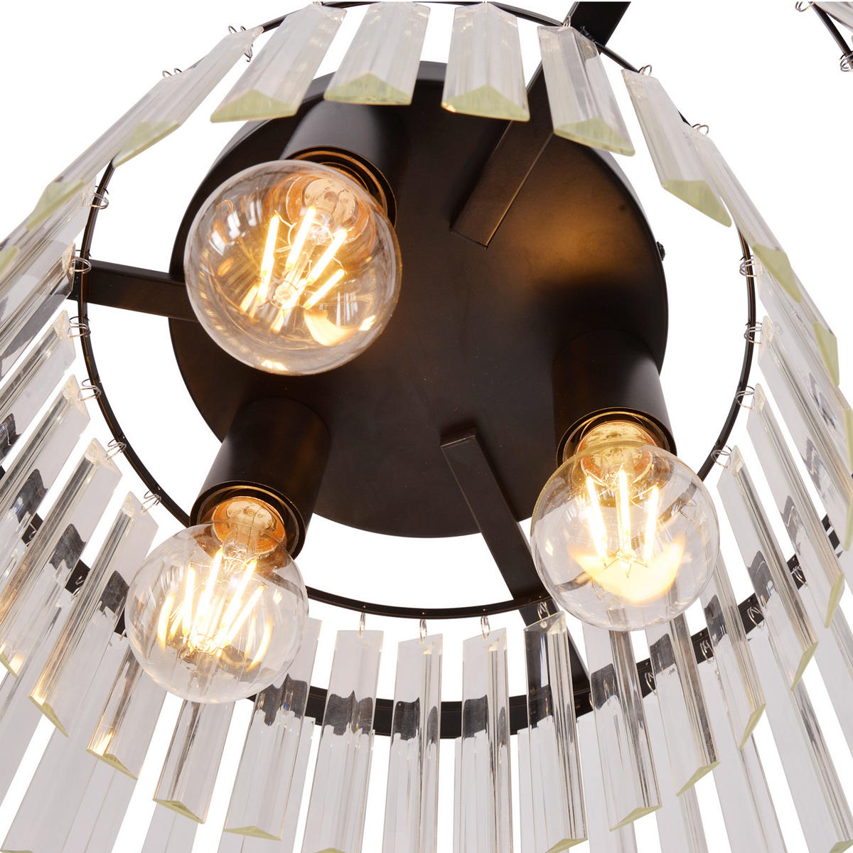 LED-DECKENLEUCHTE Zyrren 40/40/17 cm - Schwarz, Metall (40/40/17cm) - ZMH