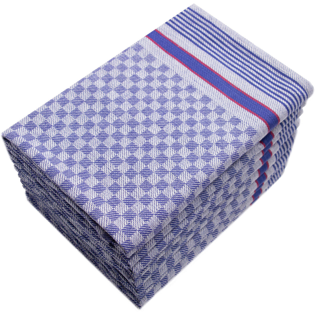 GESCHIRRTÜCHER, 10er-Set, 50x100 cm, 100% Baumwolle, Blau - Blau, Textil (50/100cm) - Zollner