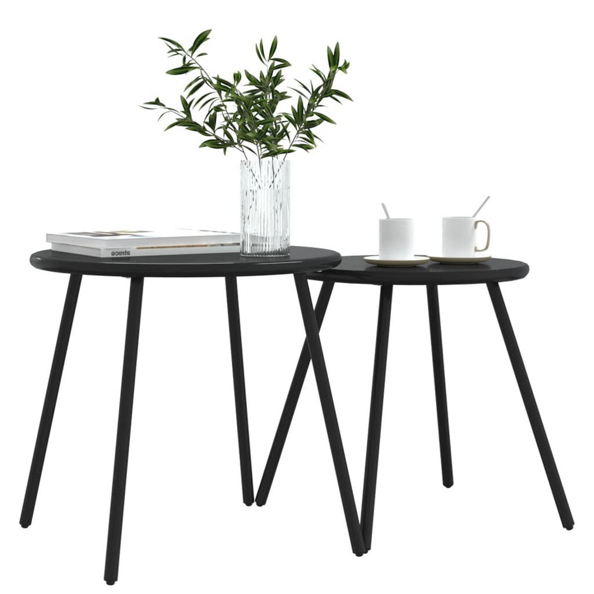 GARTENTISCH Tischwald 46/42/50 cm - Schwarz, Naturmaterialien (50/46/42cm) - ZMH