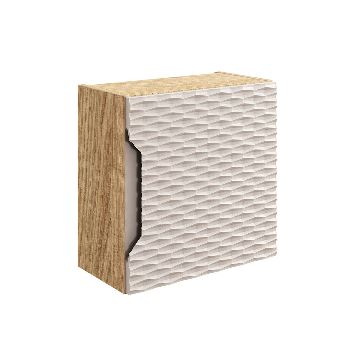 OMARA 1 vrata Elora Bež in les - rjava, leseni material (35/35/17cm) - Petits-meubles
