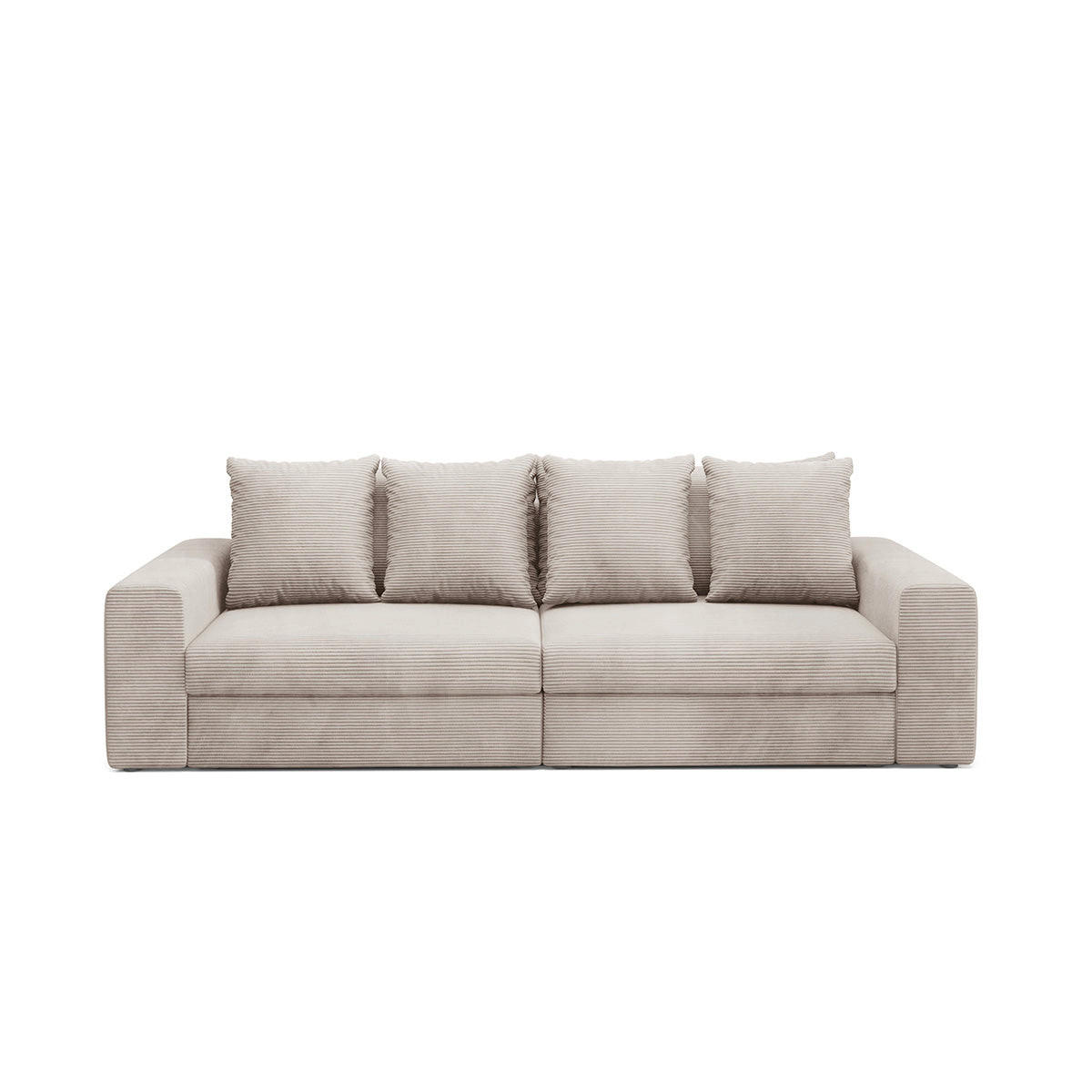 SOFA Paola 3 Sitzplätze Taupe - Taupe, Holz (272/86/120cm) - Petits-meubles