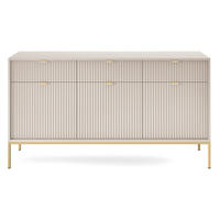 VELLORE Sideboard - Ecru/Beige, Holzwerkstoff/Metall (154/83/39cm) - Selsey