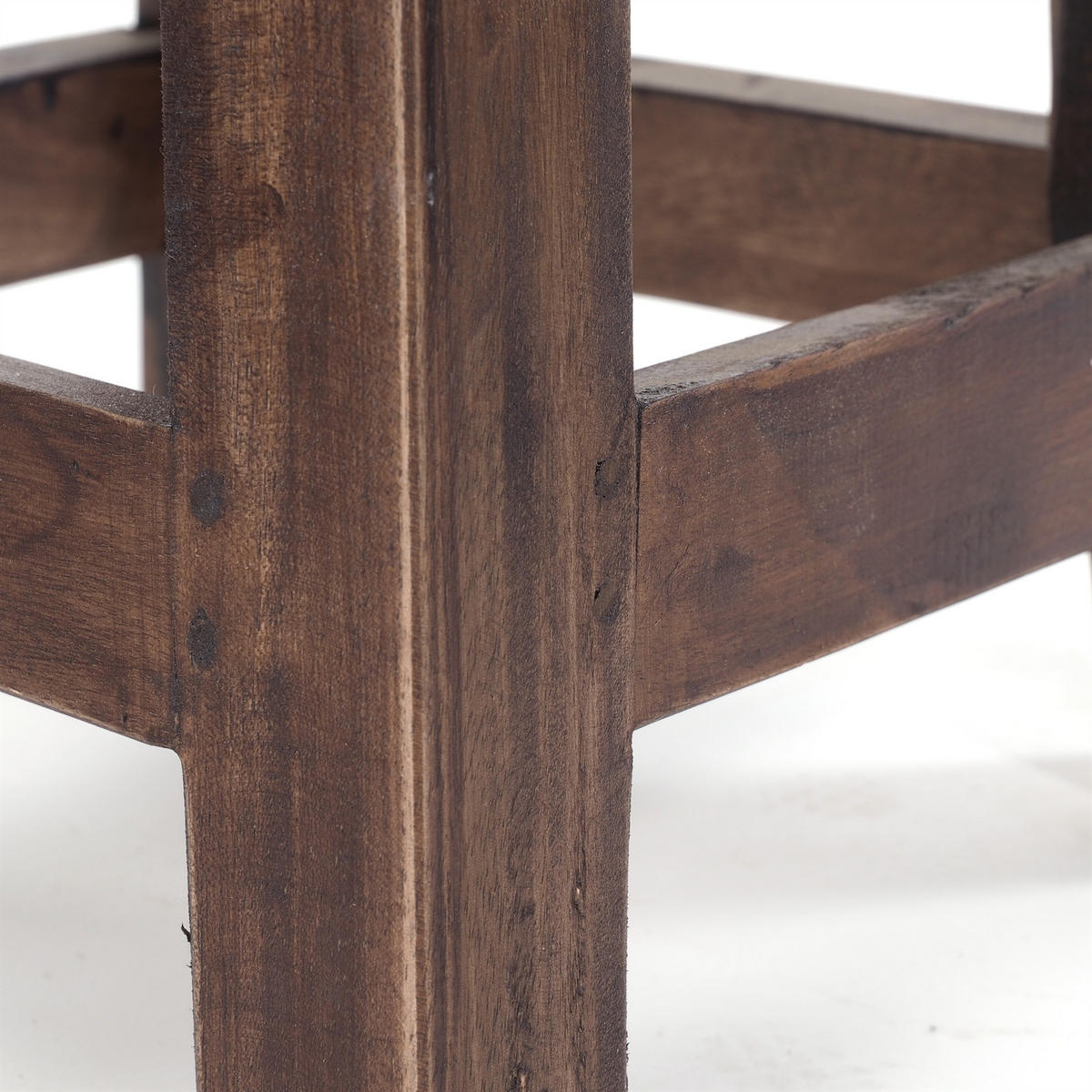 FUSSHOCKER PALO Mahagoni Recyclingholz 03 dunkelbraun - Dunkelbraun, Holz (26/27/26cm) - DESIGN DELIGHTS