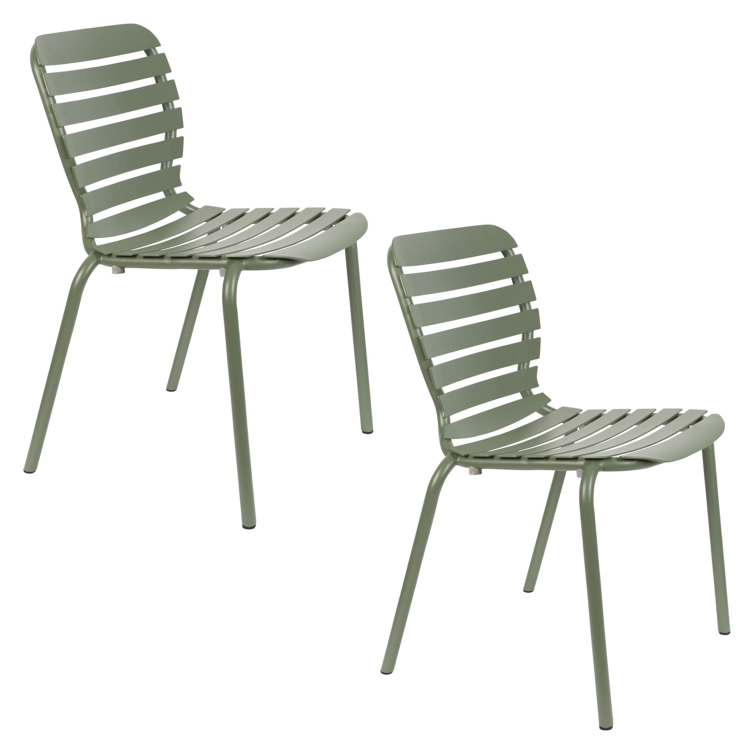 GARTENSTUHL Vondel Grün - 2 er Set - Grün, Metall (55.1/82.8/58.2cm) - Zuiver