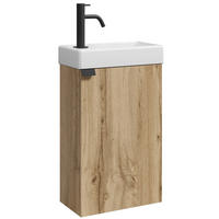 GÄSTE-WC-MÖBELSET Apollo 2 Teile Eiche - 40 x 22 x 68 cm - Eichefarben, Holz (40/68/22cm) - Badplaats