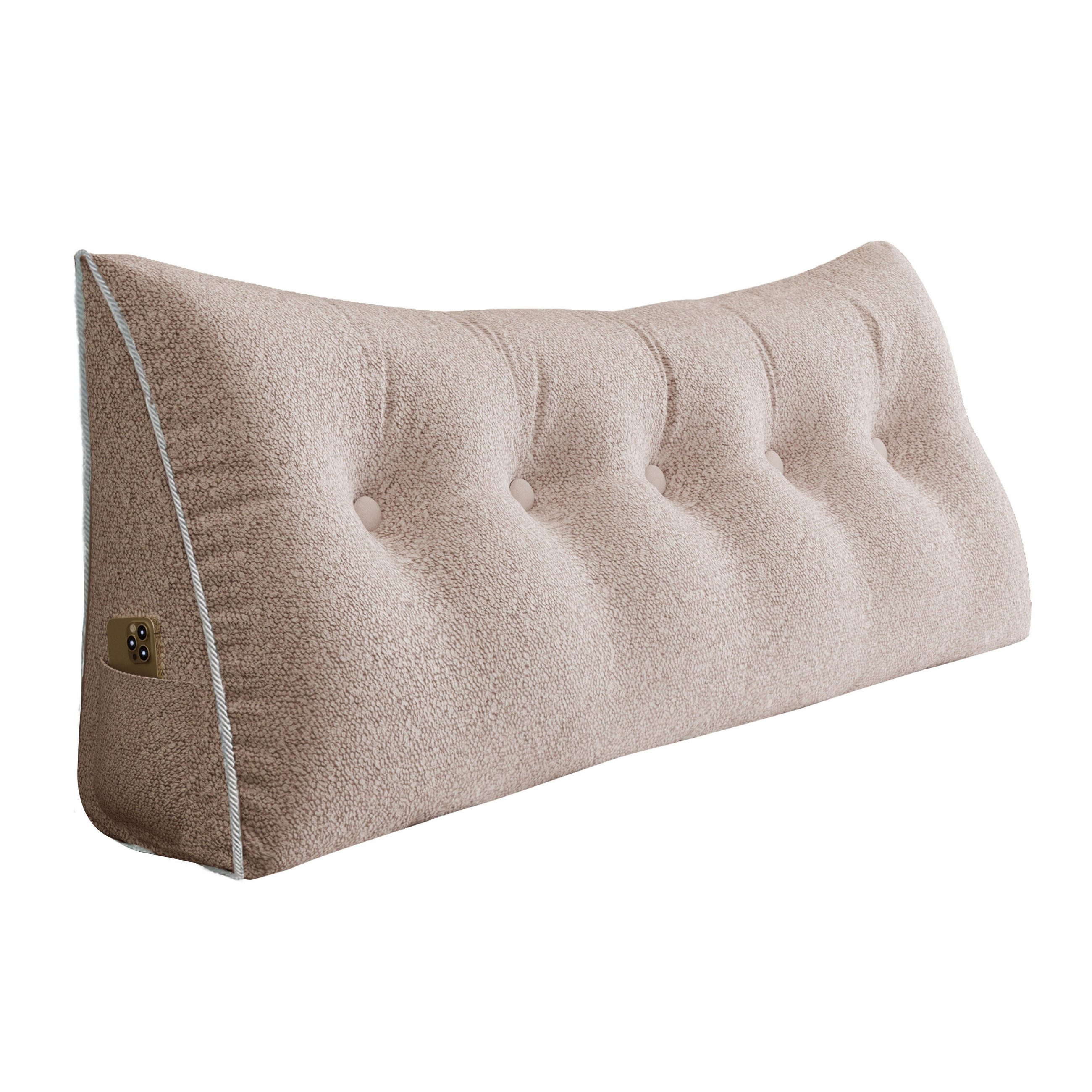 RÜCKENKISSEN Plüsch Hell-Pink 160 cm - Pink, Textil (50/160cm) - Vercart