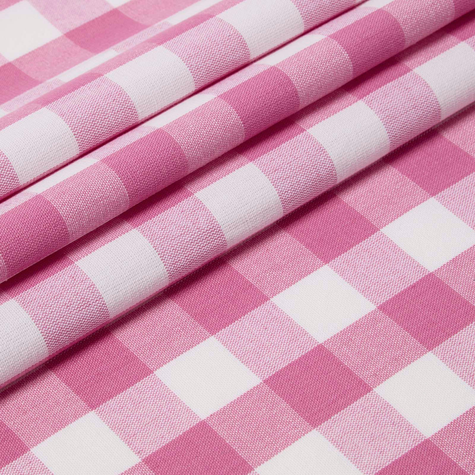 BAUMWOLLSTOFF Meterware pink-weiß kariert, 150 cm - Pink, Textil (150/100cm) - Homescapes