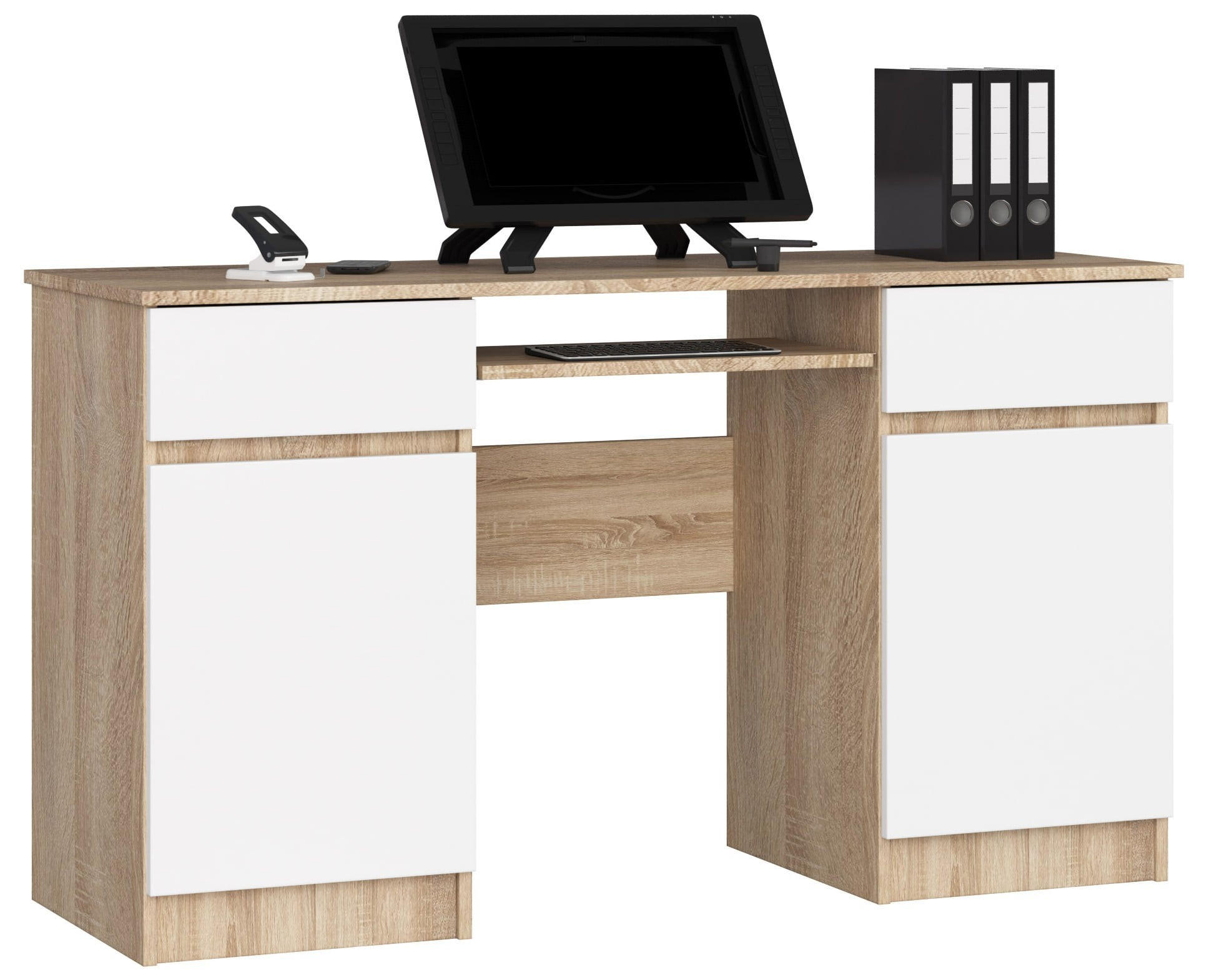 RAUMHIRSCH FURNITURE PSACÍ STŮL Dub Sonoma, bílá 77/135/50