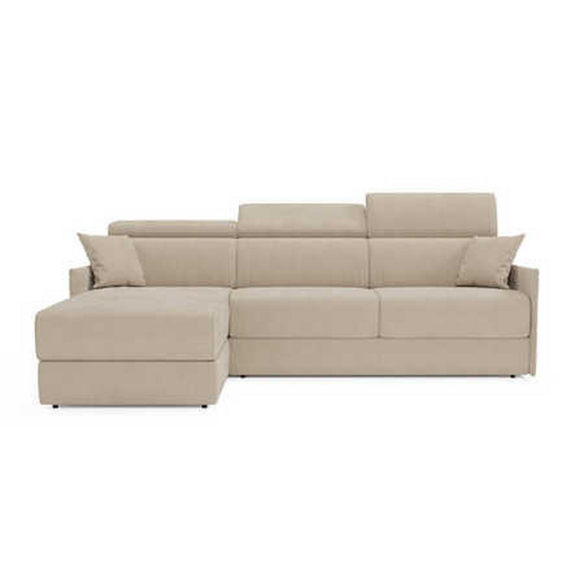 ECKSOFA Miryam - Beige, Metall (252/98cm) - Divani.store