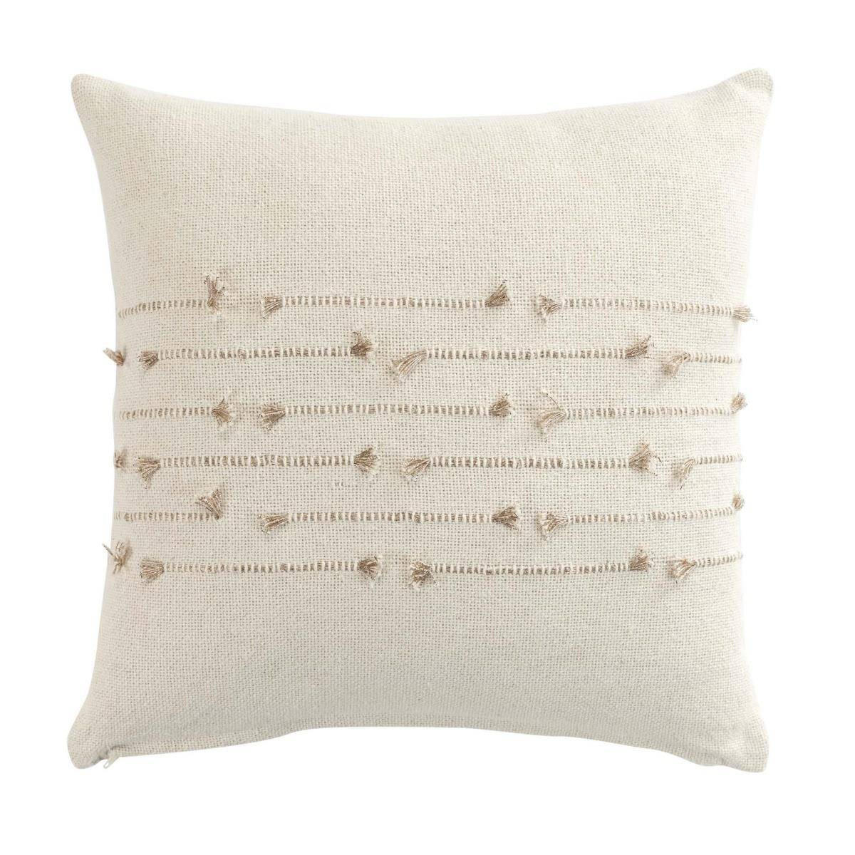 ZIERKISSEN Golden Sunset 40/40 cm - Weiß, Naturmaterialien (40/40cm) - Douceur d´intérieur