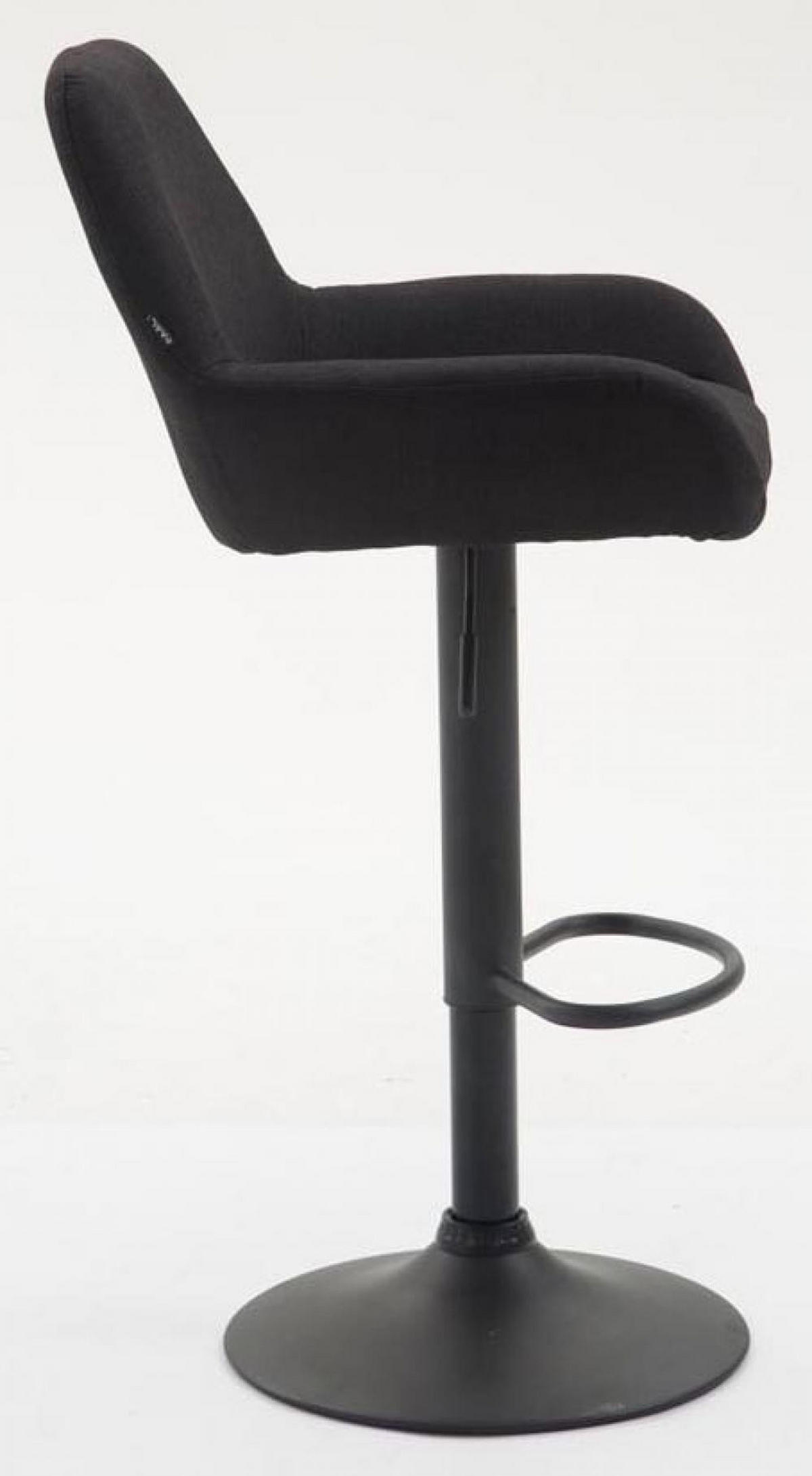 BARHOCKER 2er Set Stoff schwarz - Schwarz, Textil/Metall (51/89/52cm) - CLP