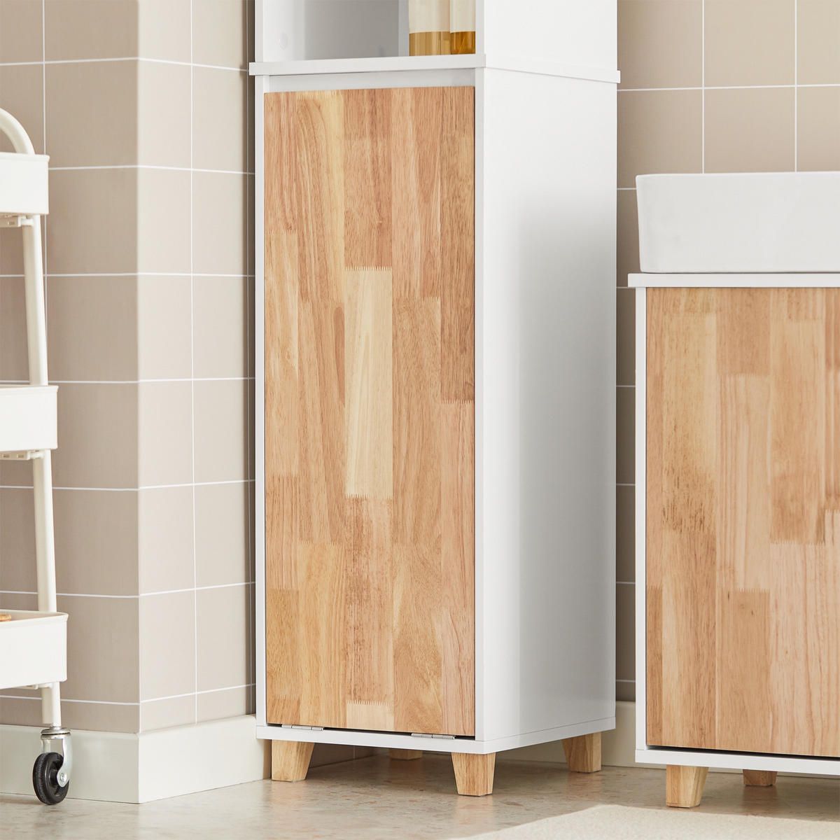 HOCHSCHRANK Weiß - Weiß, Holz/Holzwerkstoff (31/170/32cm) - SoBuy