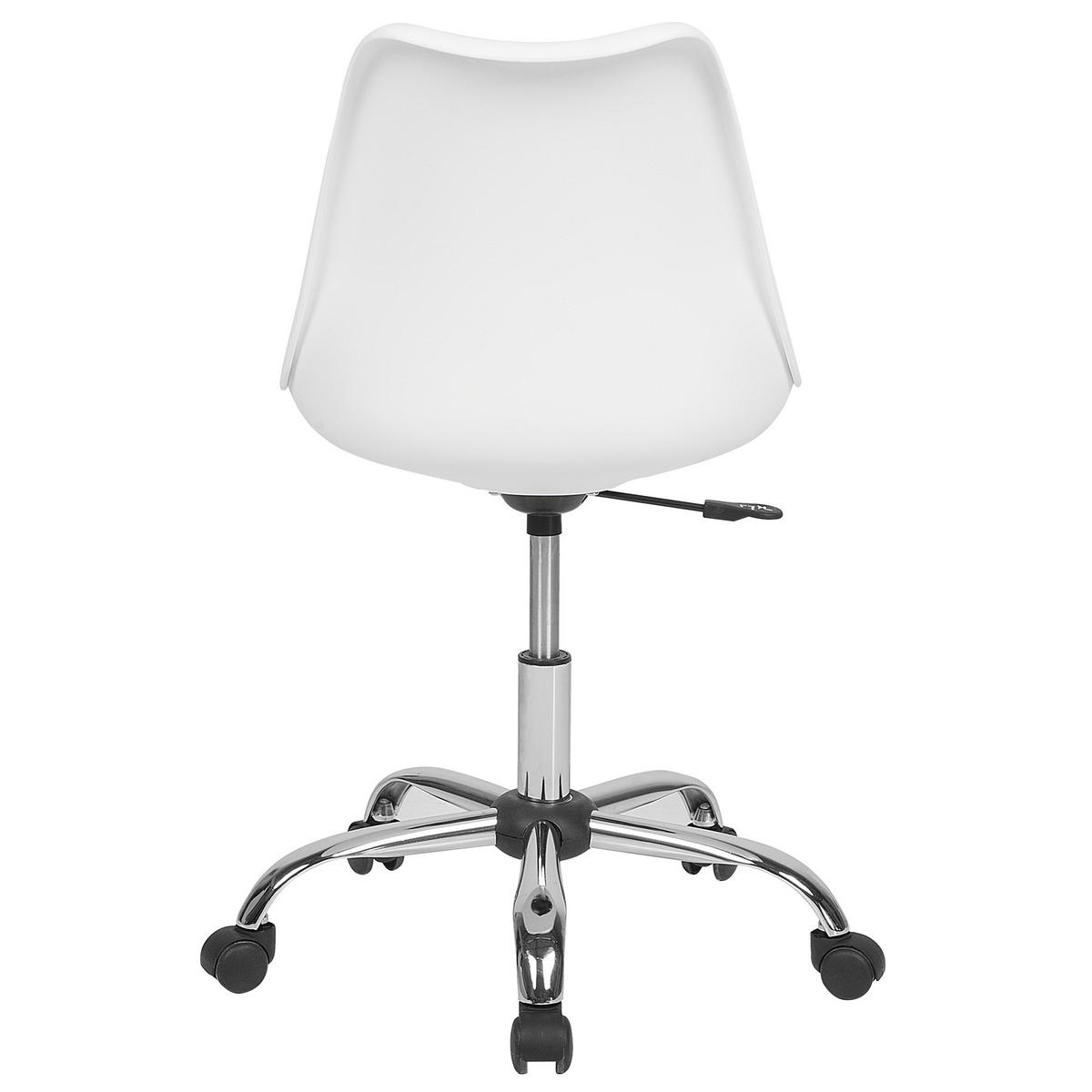 BÜRODREHSTUHL Kunststoff Weiß Dakota - Weiß, Kunststoff/Textil (60/79/60cm) - Beliani