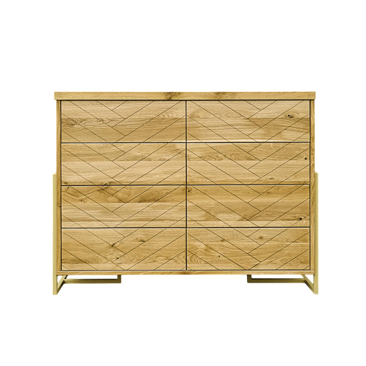 KOMMODE aus Eiche mit Schubladen für Ihr Zuhause CARIN I - Eichefarben, Holz (130/100/40cm) - Rawood Furniture