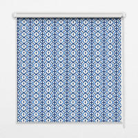 VNÚTORNÁ roleta - okenná roleta - roleta - 100x140 cm - Modré tvary - modrá, plast (100/140/0.5cm) - TULUP