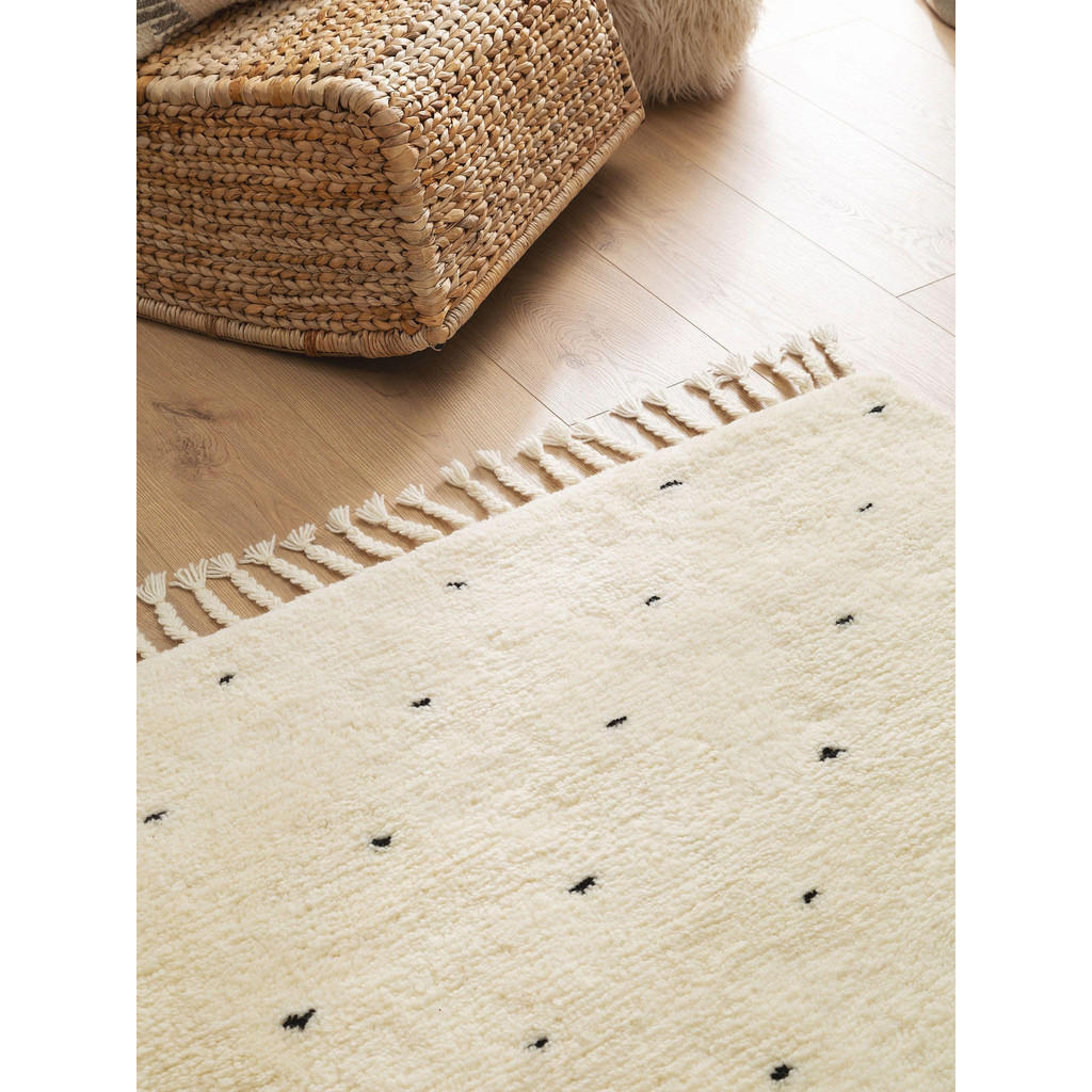 Thumbnail - Lytte Kinderteppich, Creme, Textil, Grafikmuster, Rechteckig, 160x230 cm, Care & Fair, Handmade in India, pflegeleicht, ...