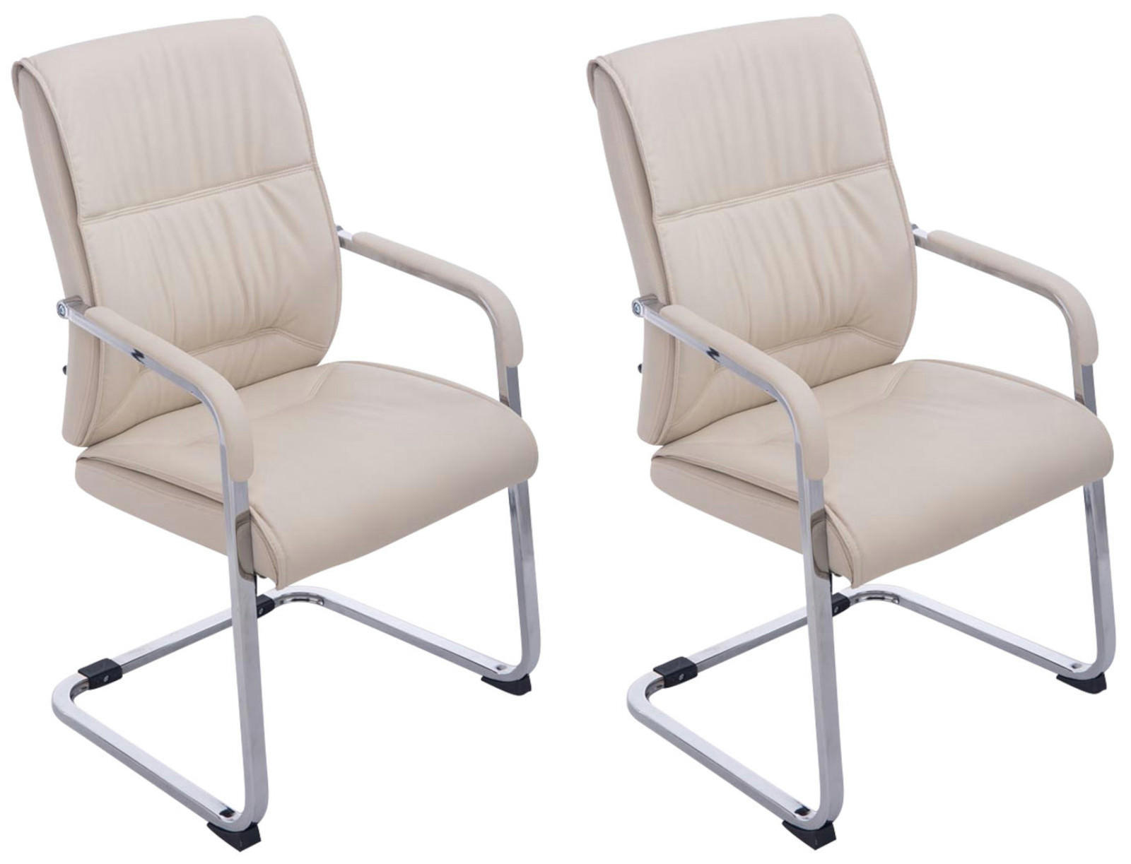SCHWINGSTUHL 2er Set Lederlook creme - Creme, Textil/Metall (58/102/65cm) - CLP