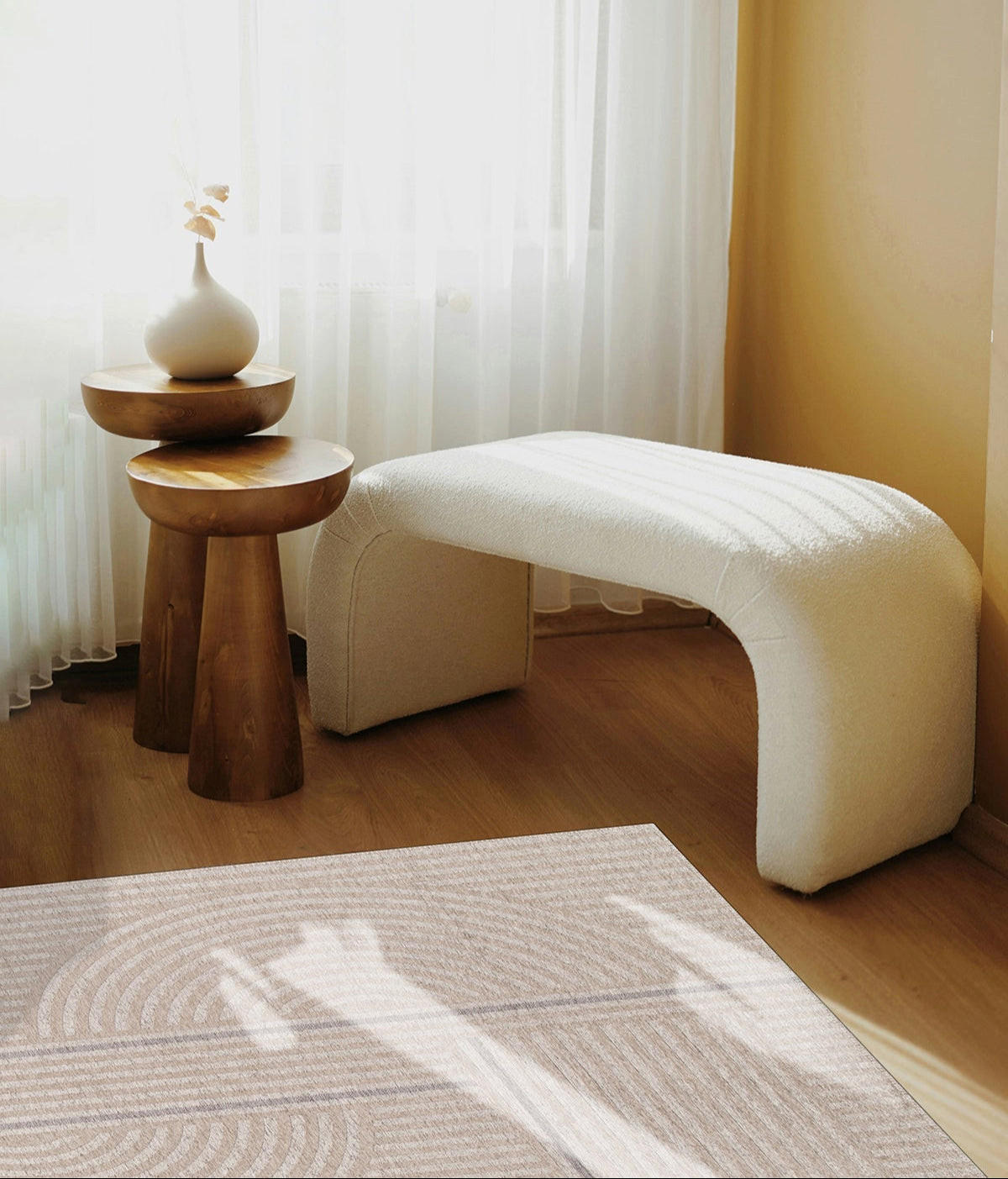 TEPPICH In- Outdoor, recycelt beige - Beige, Textil (120/170cm) - AFK Living