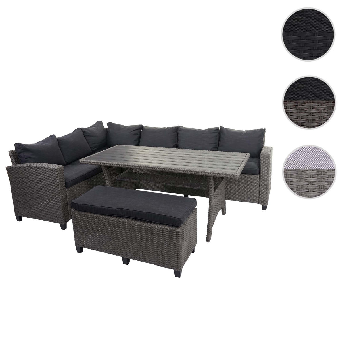 POLY GARNITUR Grau - Grau, Kunststoff - MCW