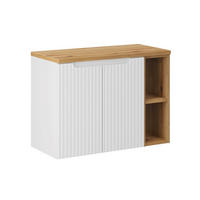 SKŘÍŇKA POD UMYVADLO 80.4cm Riva Bílá a dřevo - bílá, kompozitní dřevo (80.4/59.5/40cm) - Petits-meubles