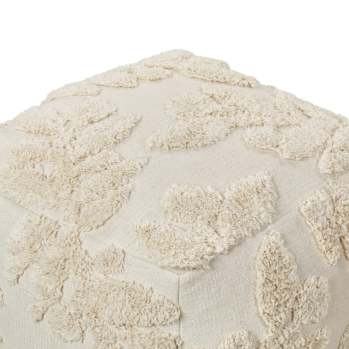 POUF Multan 45/45/45 cm - Beige, Naturmaterialien/Textil (45/45/45cm) - Beliani