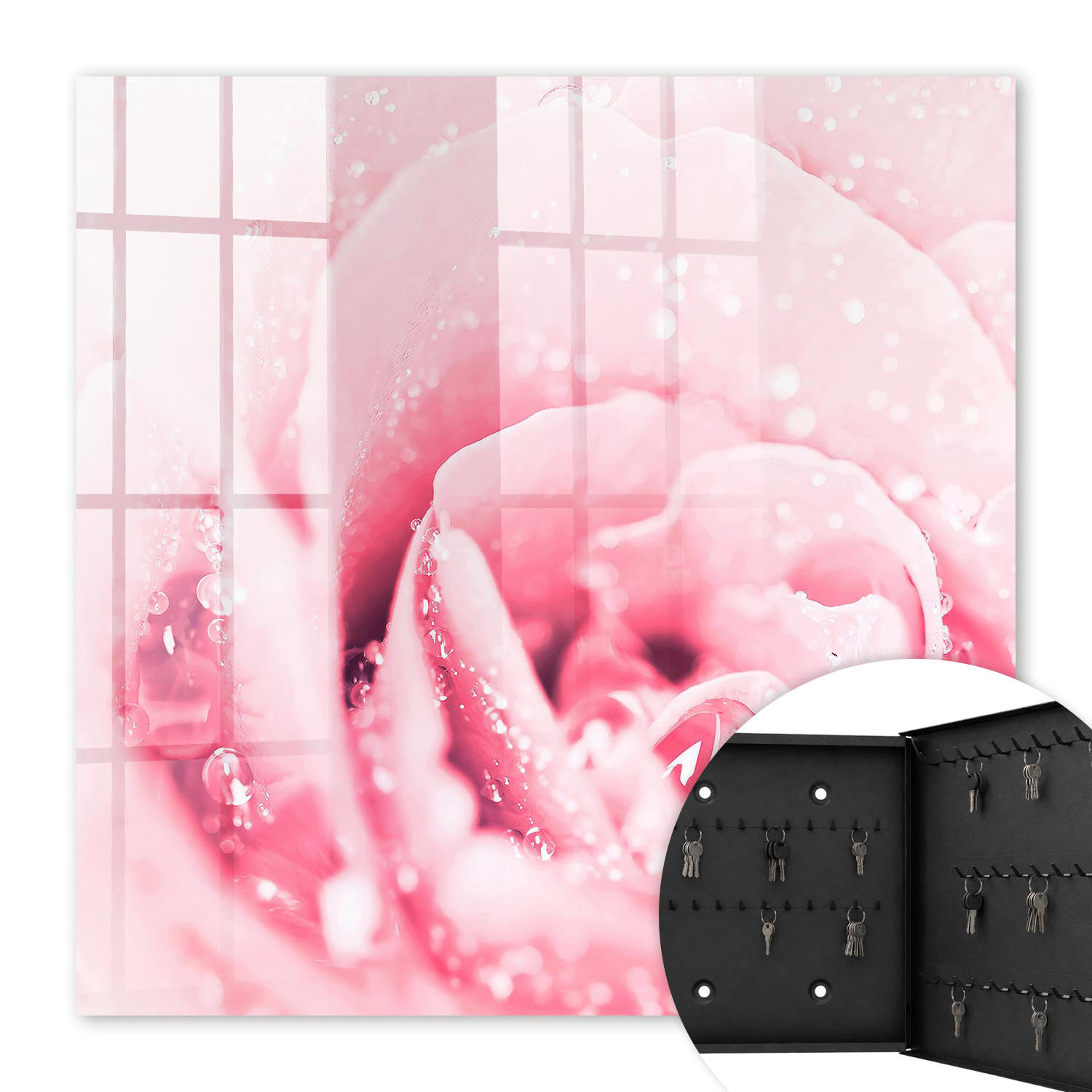 Tulup Schlüsselbox Pink 30x30x5 cm