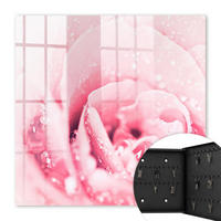 SCHLÜSSELBOX Schwarz 30x30 cm- Türöffnung nach rechts - Rosenzartheit - Pink, Metall (30/30/5cm) - TULUP
