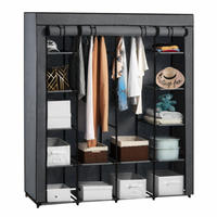 KLEIDERSCHRANK, schwarz 170/45/170 cm - Schwarz, Kunststoff (170/170/45cm) - Rexo