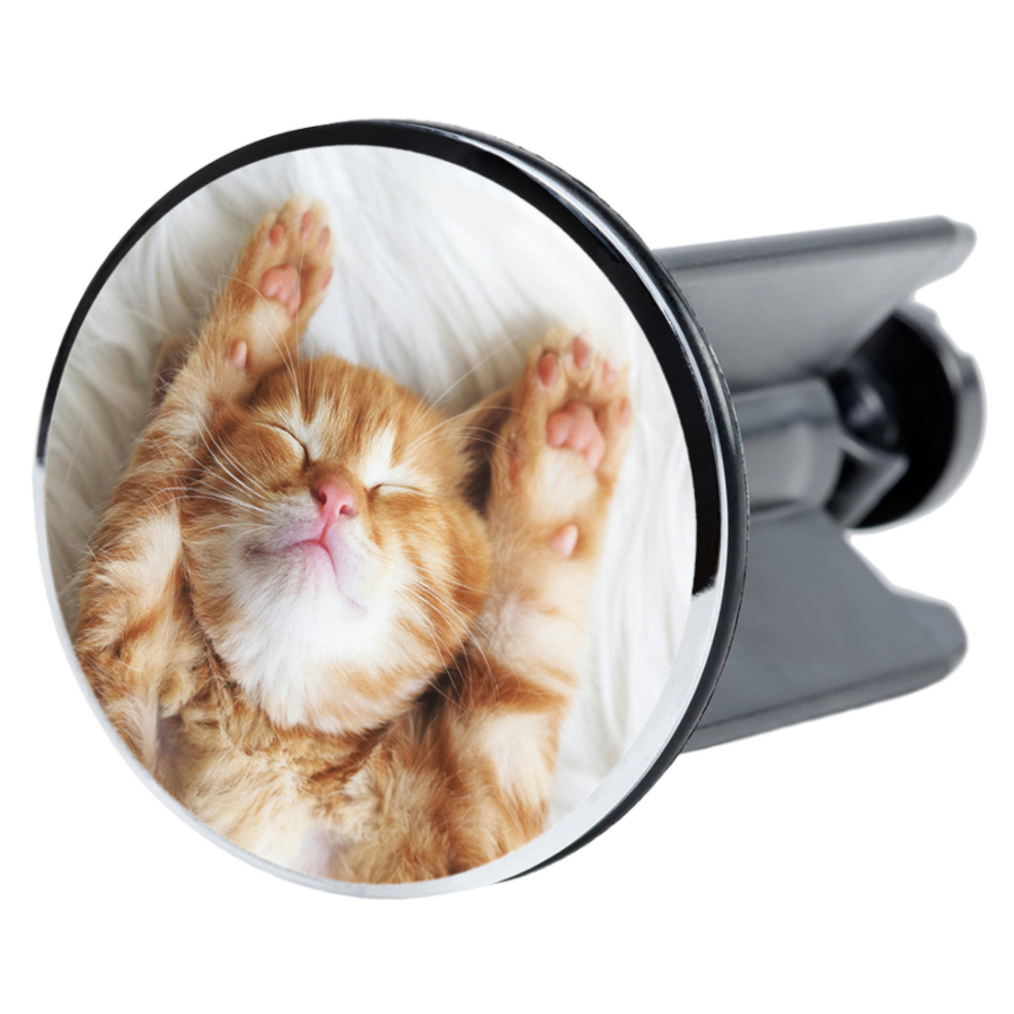 WASCHBECKENSTÖPSEL Lilly - Braun, Kunststoff/Metall (4/7/7cm) - Sanilo