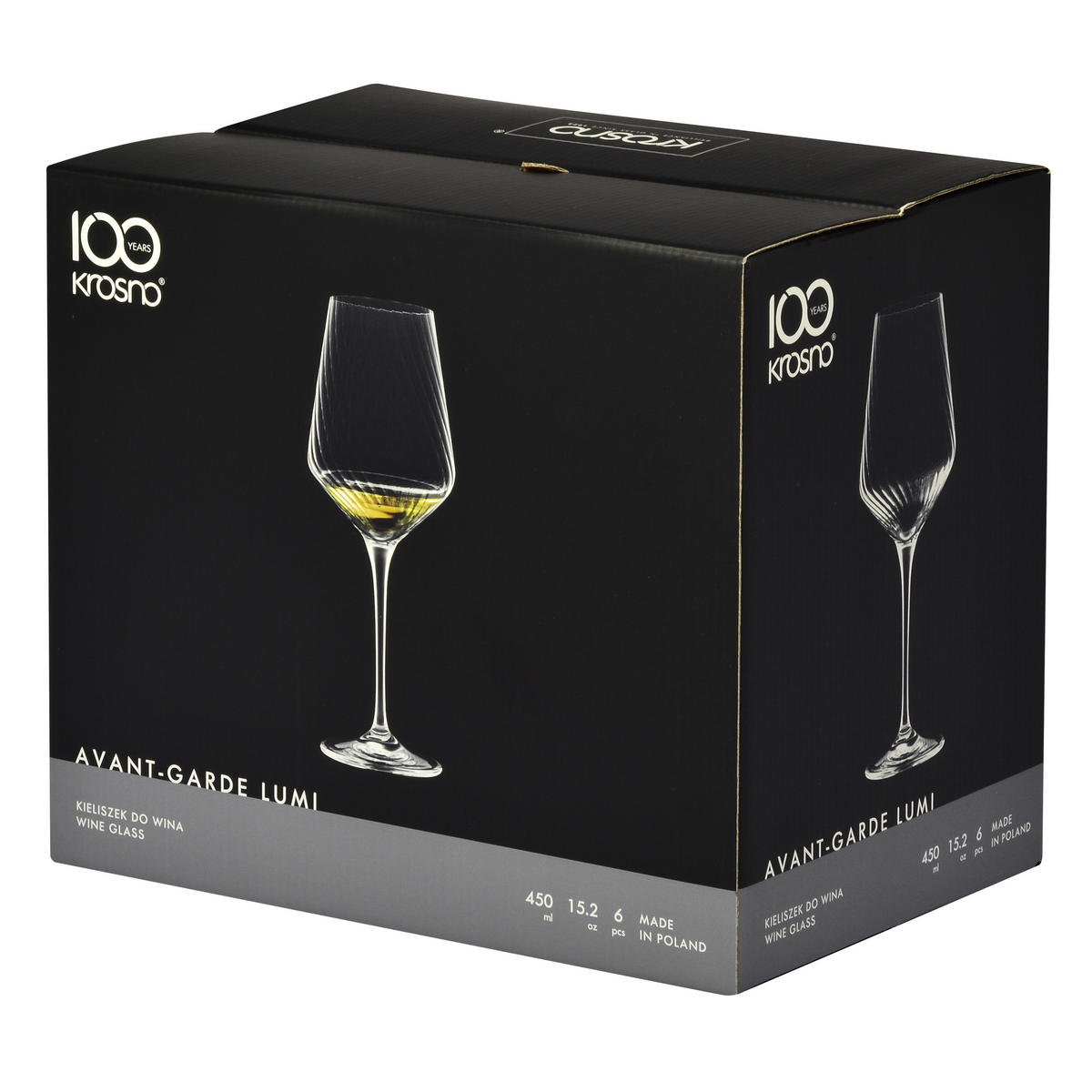 WEISSWEINGLÄSER 6er-Set 450 ML - Transparent, Glas (0.39L) - Krosno Glass