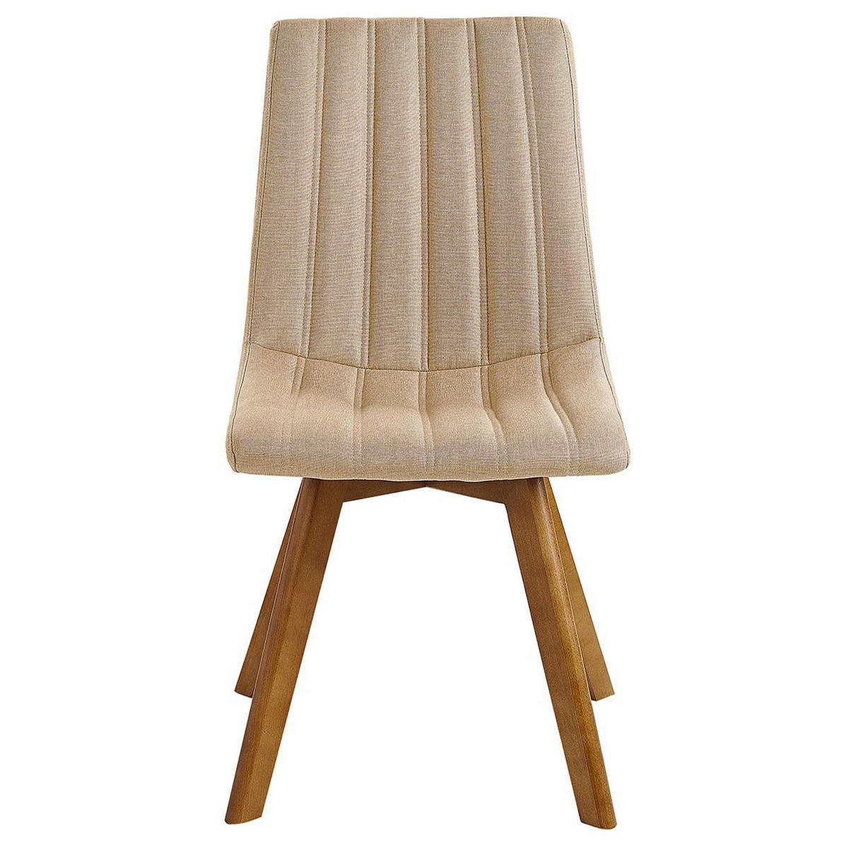 ESSZIMMERSTUHL 2er-Set Polsterbezug Beige Calgary - Beige, Holz/Textil (45/84/53cm) - Beliani