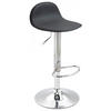 BARHOCKER Lederlook schwarz - Chromfarben/Schwarz, Textil/Metall (39/73/41cm) - CLP