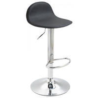 BARHOCKER Lederlook schwarz - Chromfarben/Schwarz, Textil/Metall (39/73/41cm) - CLP