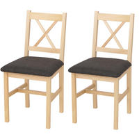 ESSZIMMERSTUHL Braun, Schwarz 2er-Set - Schwarz/Braun, Holz (43/85/44cm) - MCW