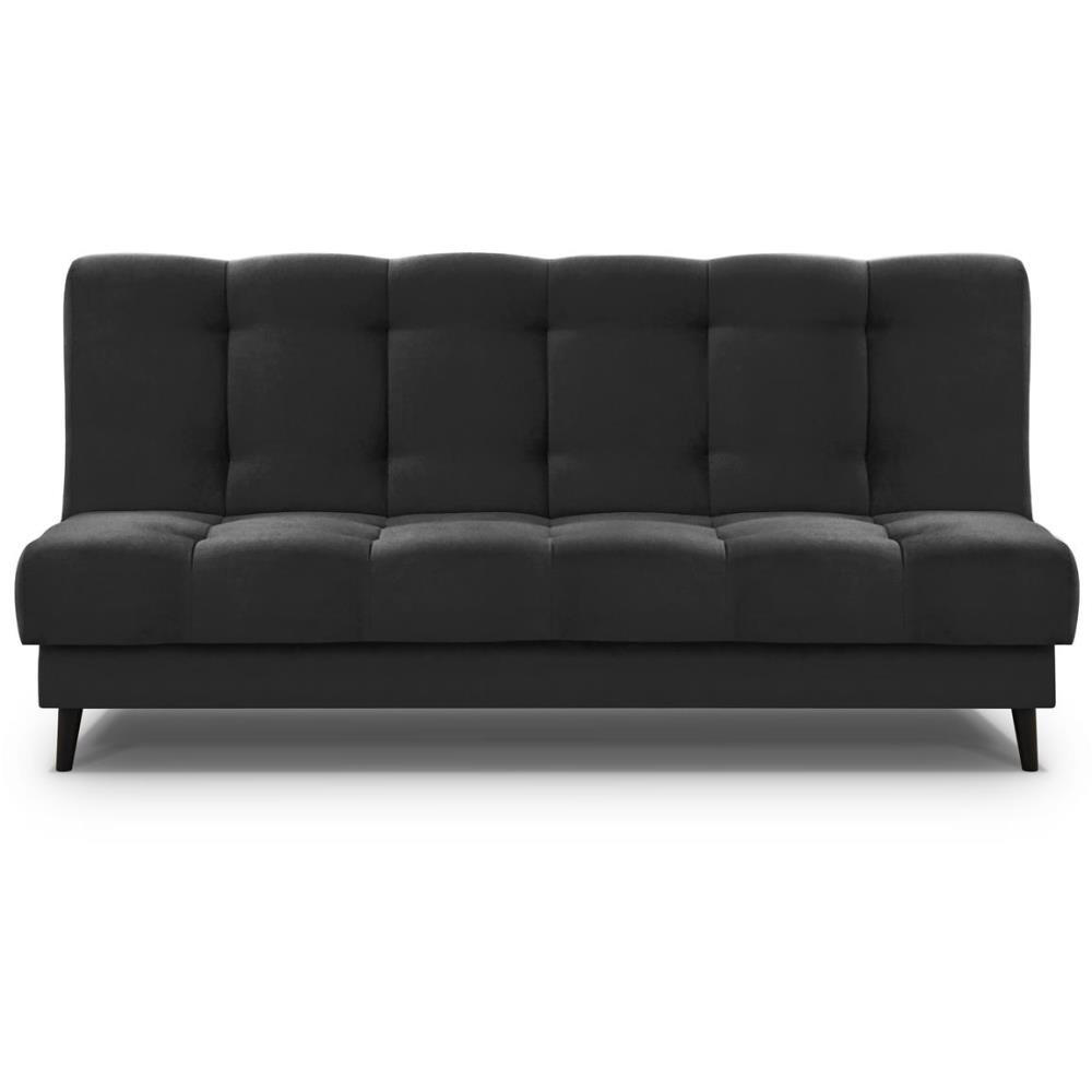 3-SITZER Schlafsofa Nancy schwarz - Schwarz, Holz/Textil (220/89/93cm) - Beautysofa