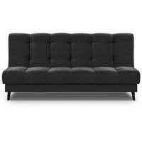 3-SITZER Schlafsofa Nancy schwarz - Schwarz, Holz/Textil (220/89/93cm) - Beautysofa