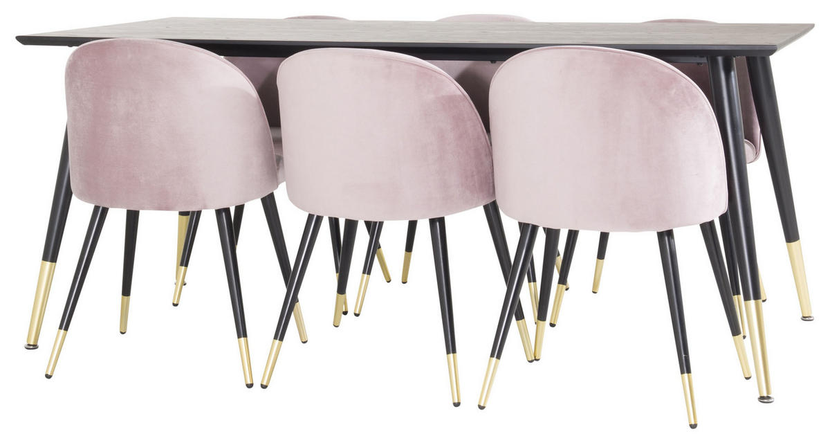 TISCHGRUPPE Pink - Pink, Holzwerkstoff (90/75/180cm) - ebuy24