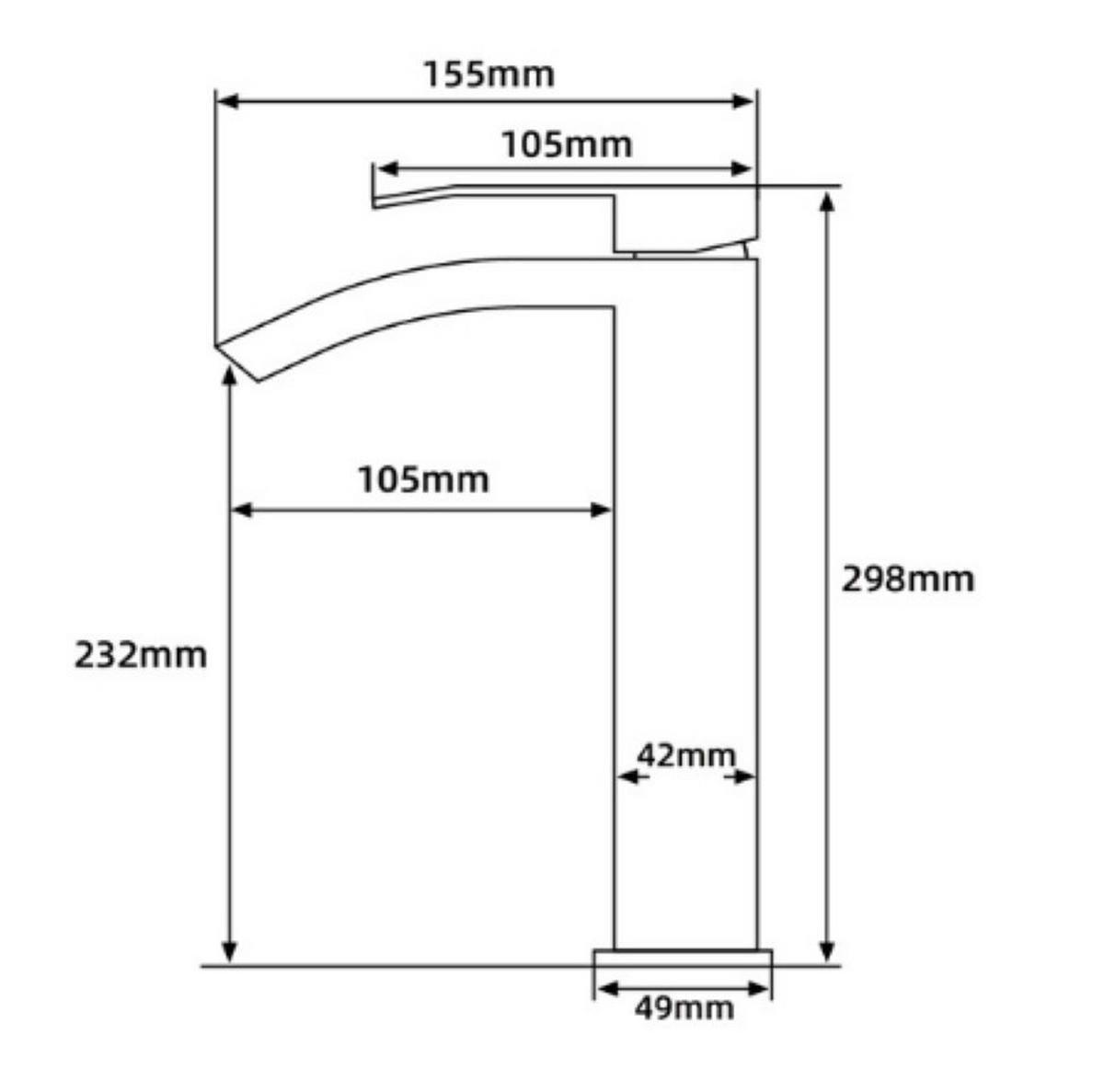 WASCHTISCHARMATUR, 30 x 15,5 cm, silber - Schwarz, Metall (43/6/24cm) - Vallsero