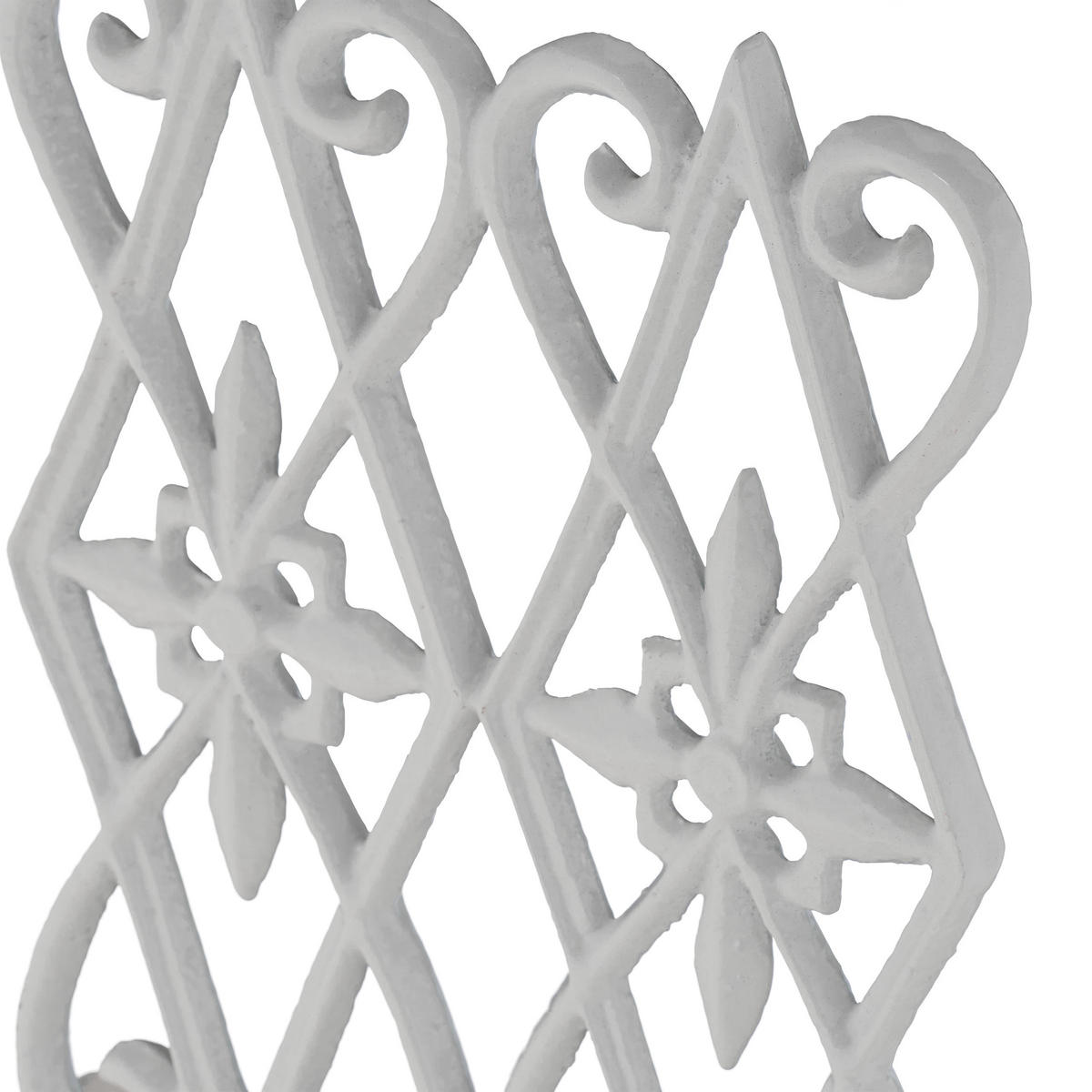 2XBEETZAUN - Weiß, Metall (17.5/36/1cm) - Relaxdays