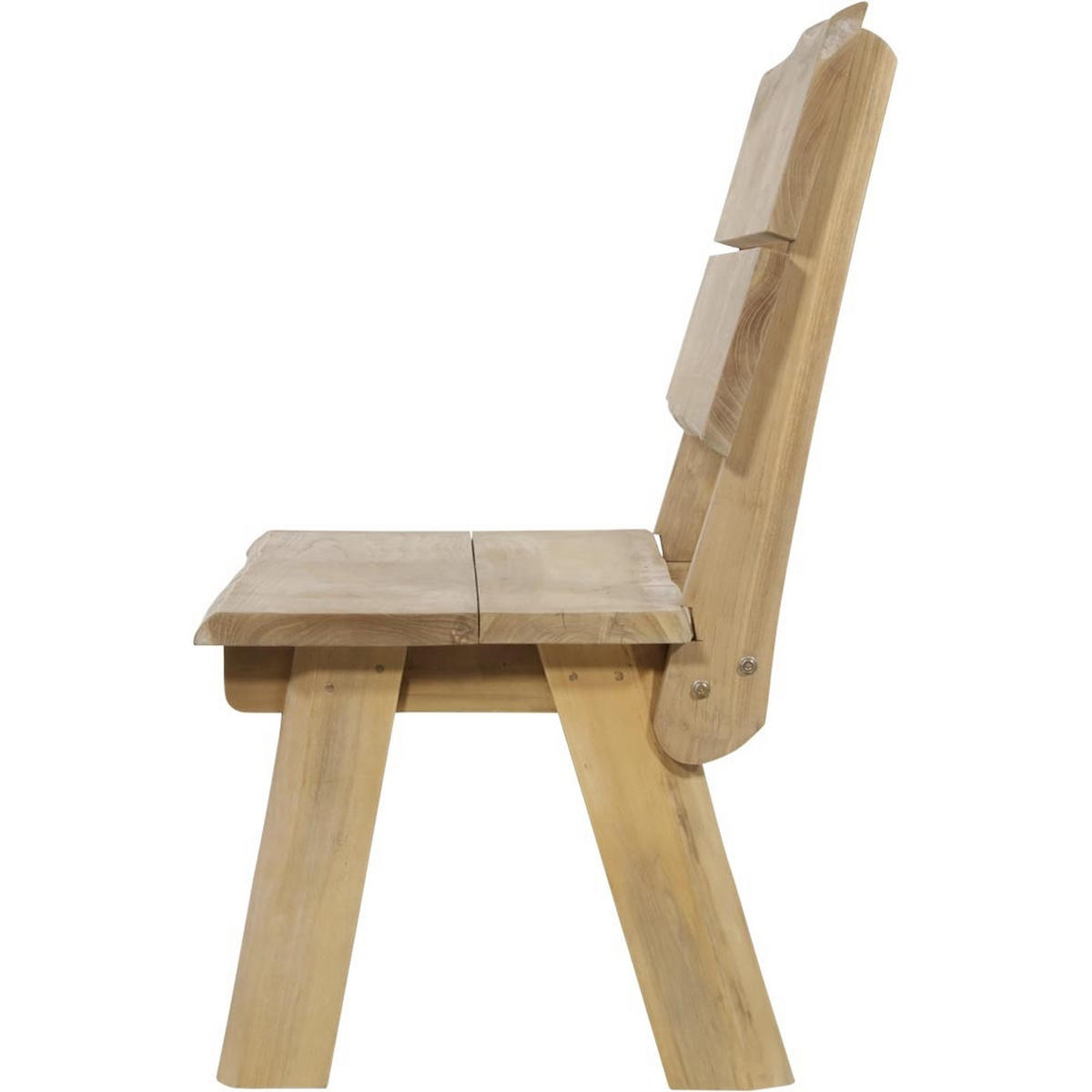 ZWEISITZER-SOFA teak - Schwarz - 130/63/100 cm - Schwarz, Holz (63/100/130cm) - Lesli Living