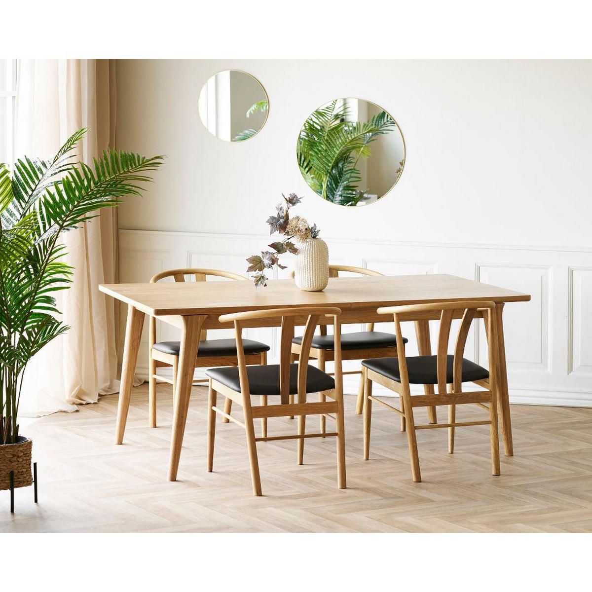 ESSTISCH, Karna, Tisch Eiche, MDF, 90 x 180 x 75 cm - Eichefarben, Holzwerkstoff (180/90/75cm) - ebuy24