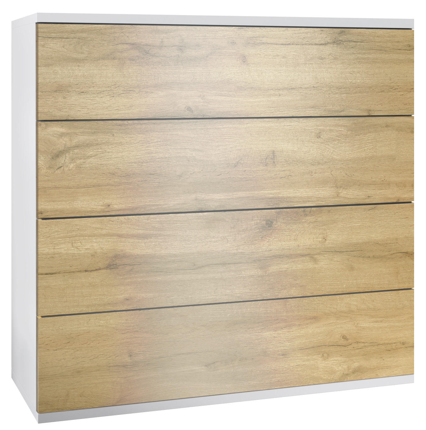 KOMMODE Pavos Eiche Evoke - Eiche San Remo, Holzwerkstoff (76/76/35cm) - Vladon