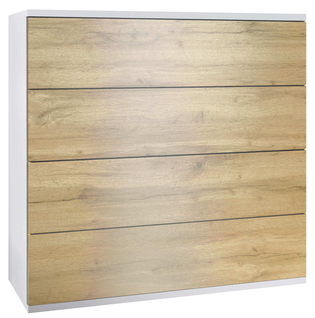 KOMMODE Pavos Eiche Evoke - Eiche San Remo, Holzwerkstoff (76/76/35cm) - Vladon